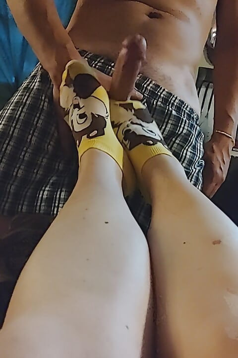 #2 Disney Sockjob Sock Footjob - Chip Sock Job - Cartoon Sock Handjob Cum