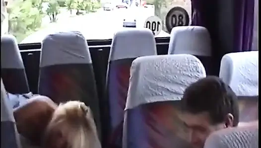 A Partouze in a Bus in the Middle of a Trip to Corsica!