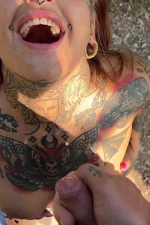 Tattooed Teen Fucks Me on a Hike