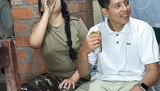 The cheating neighbor fucking her husband and her neighbor