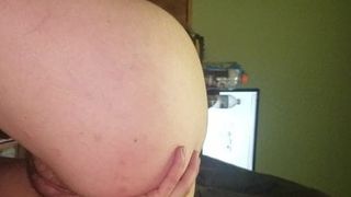 Eating my girlfriend's pussy from underneath her