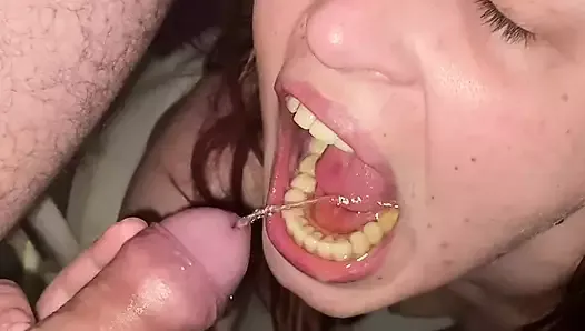 Slave slut mouth served as a toilet