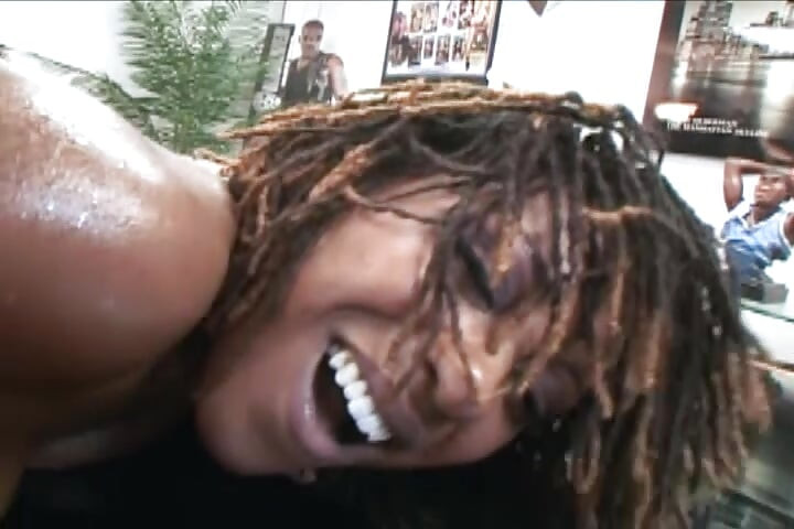Black on Black Threesome for a White Slut Banged by Two Big Black Cocks