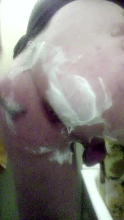 Shaving ass and hole.. and touching a little