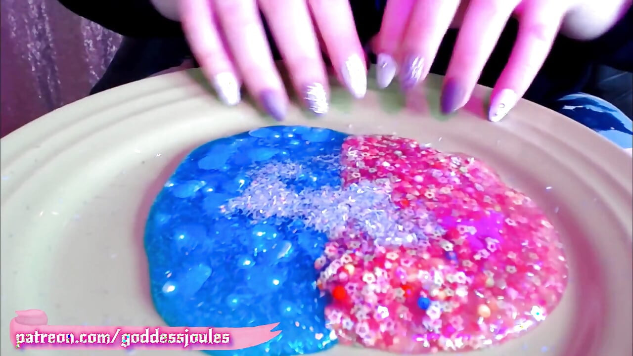 Giantess Nail Tapping Asmr Glitter Slime