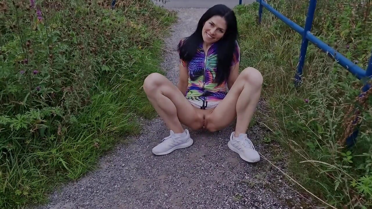 Spreading My Legs in Public Park