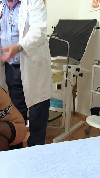 Unforgettable moment from "Young milf caught naked in gyno office"