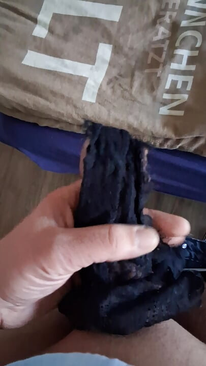 Injected into my wife's worn sperm panties.