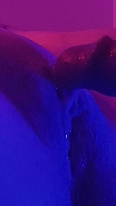 Rubbing my pumped clit and stretching my pussy with my biggest dildo