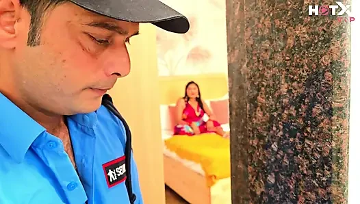 Indian House Malkin fucked by security guard in her tight pussy and ass hole