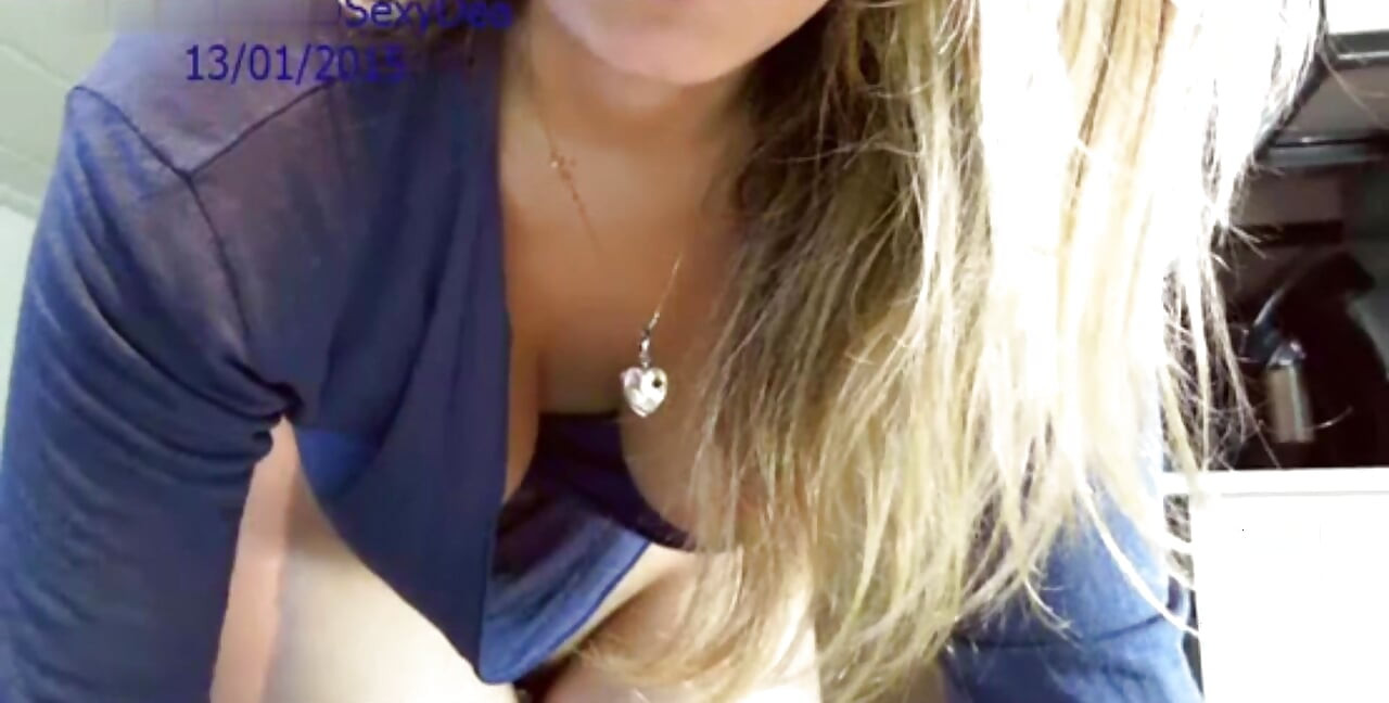 Blonde Teen Rides a Dildo
