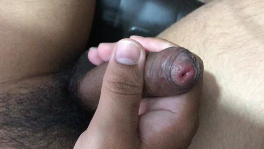 gay boy touches his small penis and gets his milk
