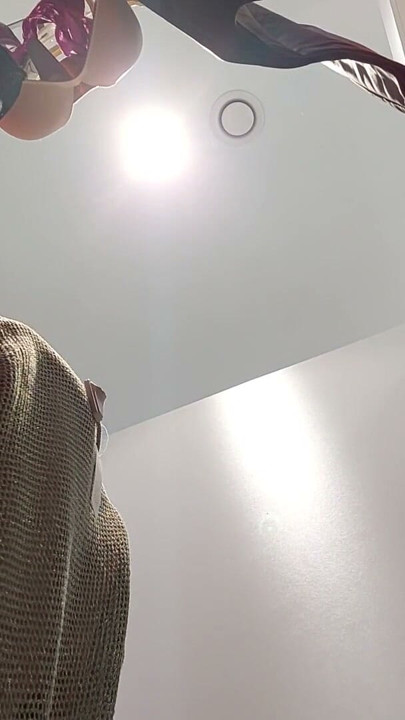 Naughty sexy milf tries on clothes naked. I spy on a hairy mom, hairy pussy, big tits, big ass. | Clip 3