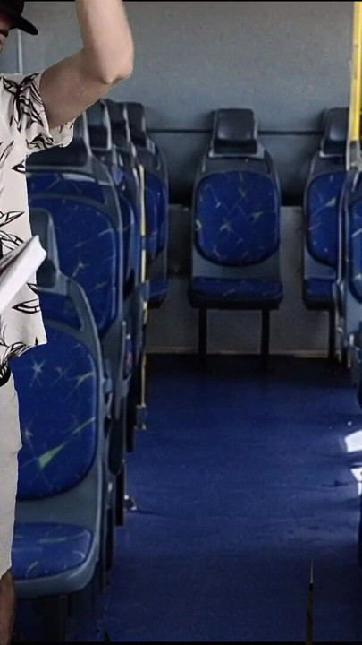 College student being thighed on the bus! | Clip 1