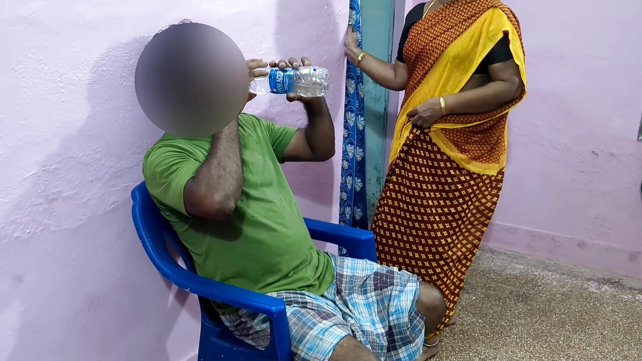 While I was sitting, Aunty brought me water to drink. I tried to touch her vagina. Hot and spicy sex.