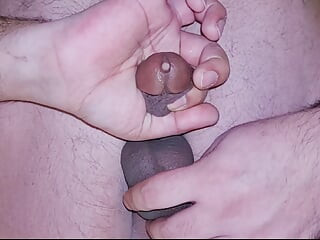 Masterbating My Cock Relaxing Background Cummed on My Handd