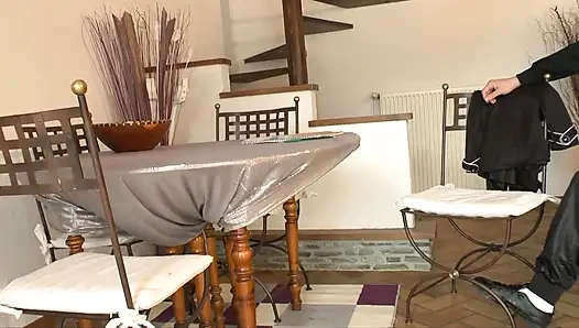 Blonde in black stockings gets deep ass drilling