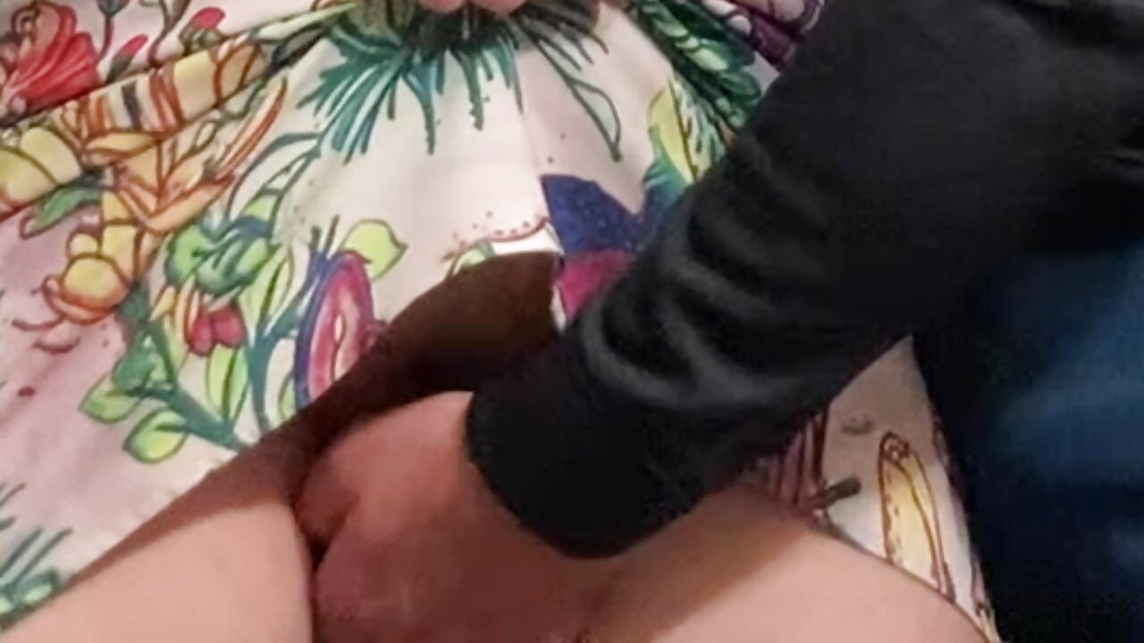 Fingering in Public Transport - No Panties Babe