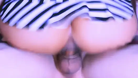 Jumping on my stepbrother's cock after the gym I'm very hot