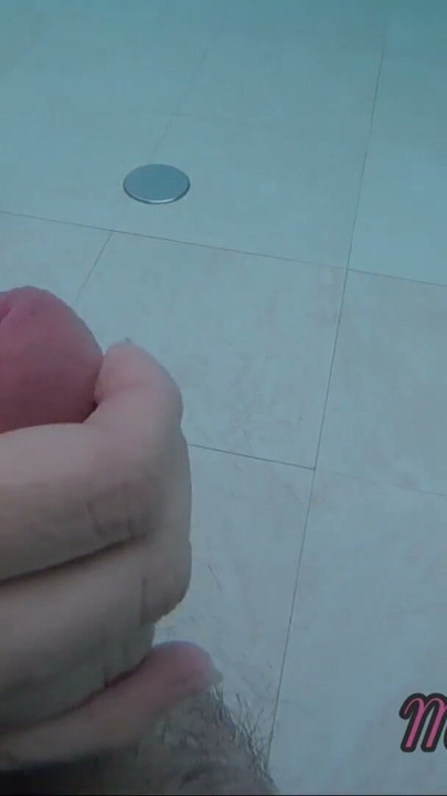 Flashing my dick in front of a young girl in public pool and helps me masturbate - it's very risky with people near | Clip 2