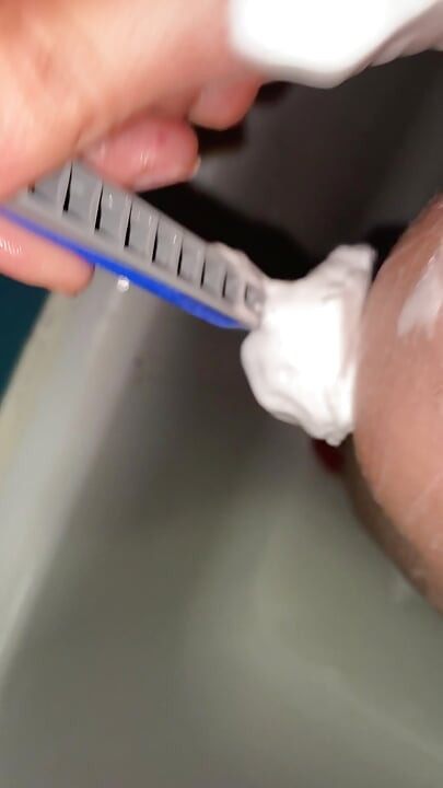 Hairy Legs Shaving Close up