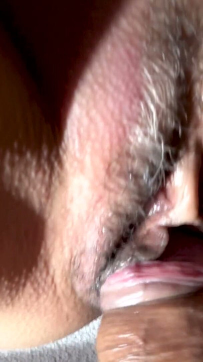 Close up video, my pussy up close as she takes cock and gets covered with cum | Clip 1