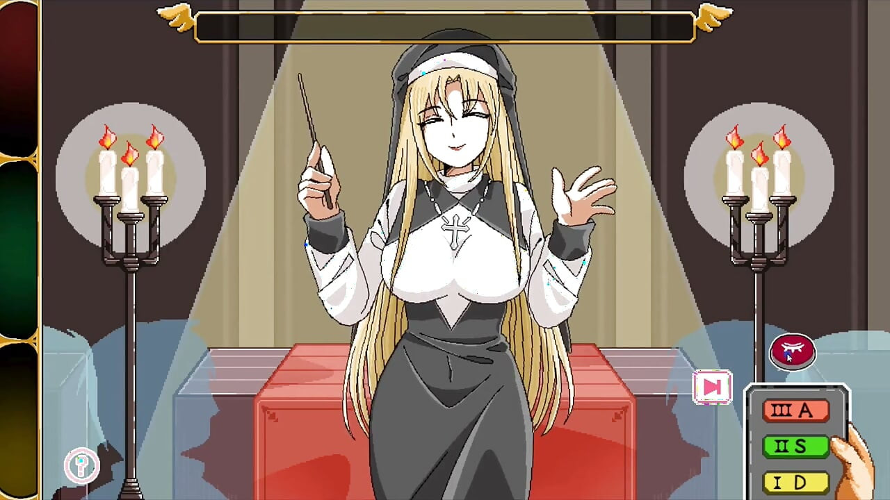 Hentai Oyunu - Kilise Hentai Seks Sahneleri 2 (Azgın Rahibe Kahraman Rika) - Sansür