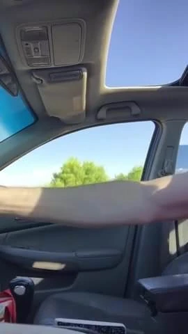 He wanks and drives car
