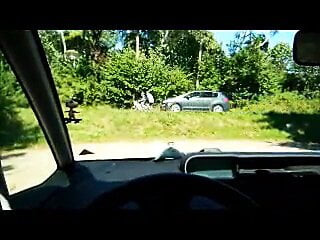 auf dem Parkplatz