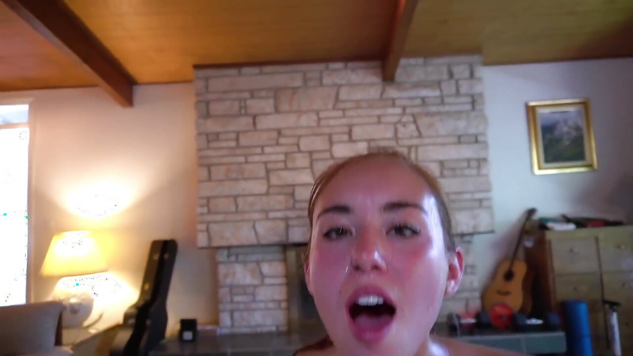 Dripping sweat for sex and sticky cumshot