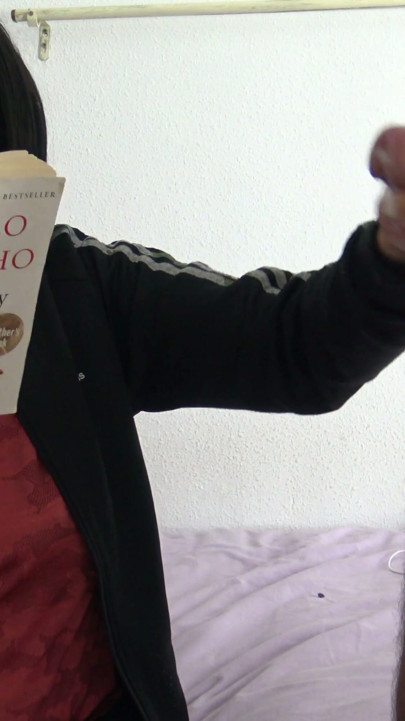 Horny Stepson Masturbated His Big Cock While I Was Reading | Clip 3