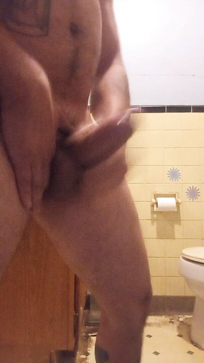Uncut cock cumming