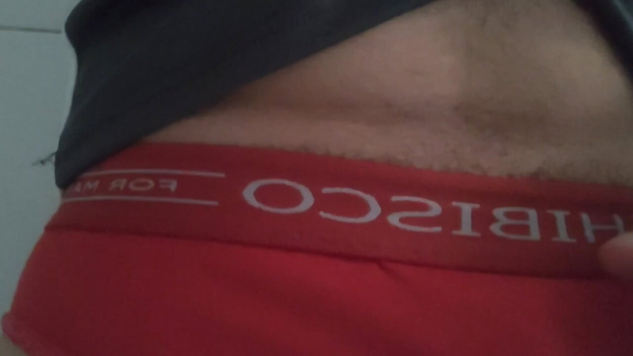Venous horniness was so much that the cum went through his underwear.