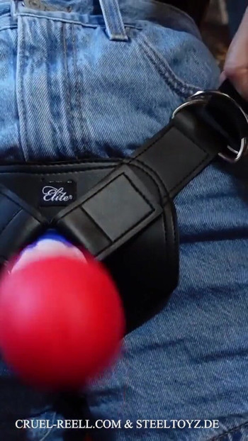 Memorable moment from "Ultimate Pleasure with Cruel Reell: The Universal Heavy Duty Harness by Steeltoyz"