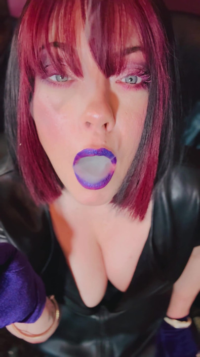 Queen Of Smoking Tina Snua Smoking A Cork Cigarette In Leather & Gloves | Clip 1