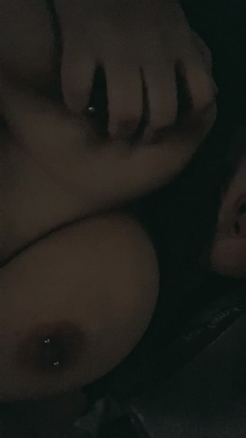 Feeling my big tits