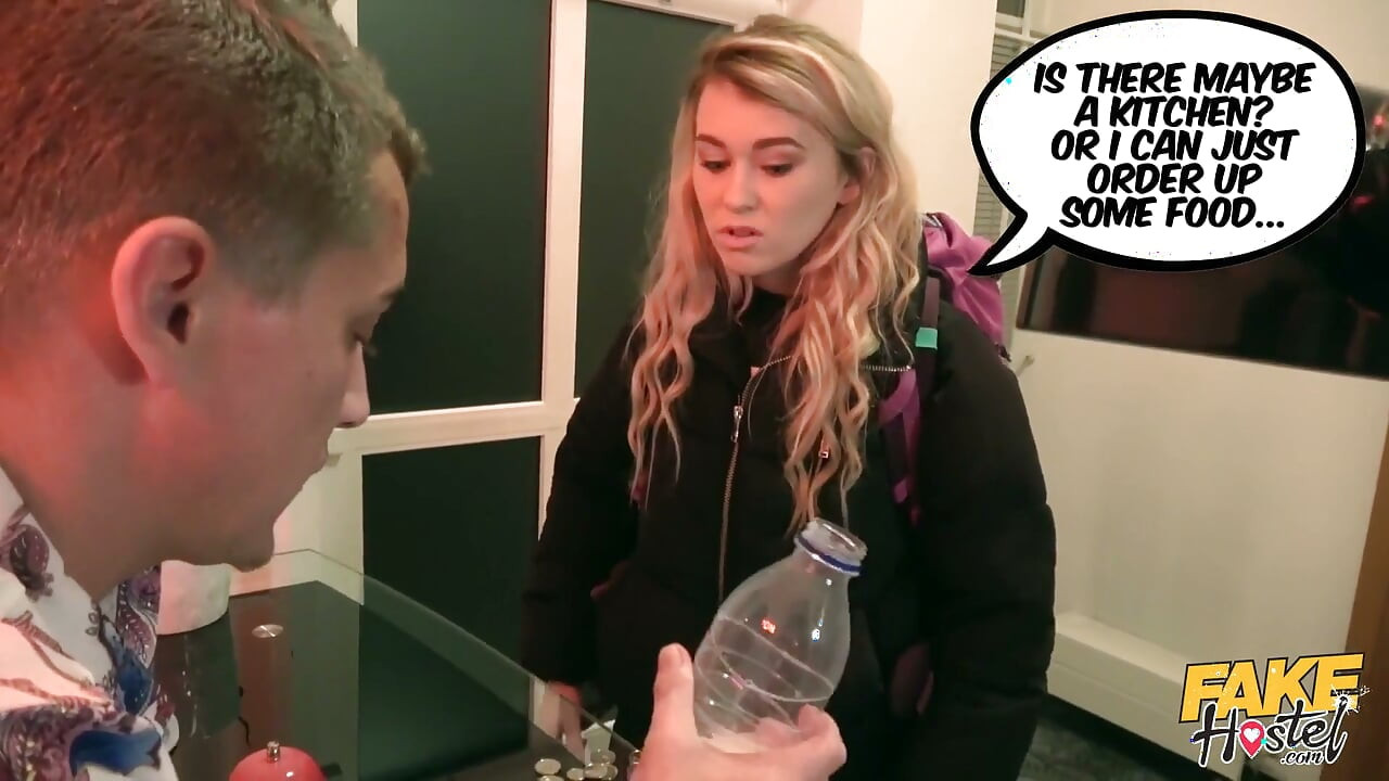 Fake Hostel - Sexy Polish Backpacker Misha Cross Gives Landlord Sloppy Blowjob & Reverse Cowgirl for a Fruit
