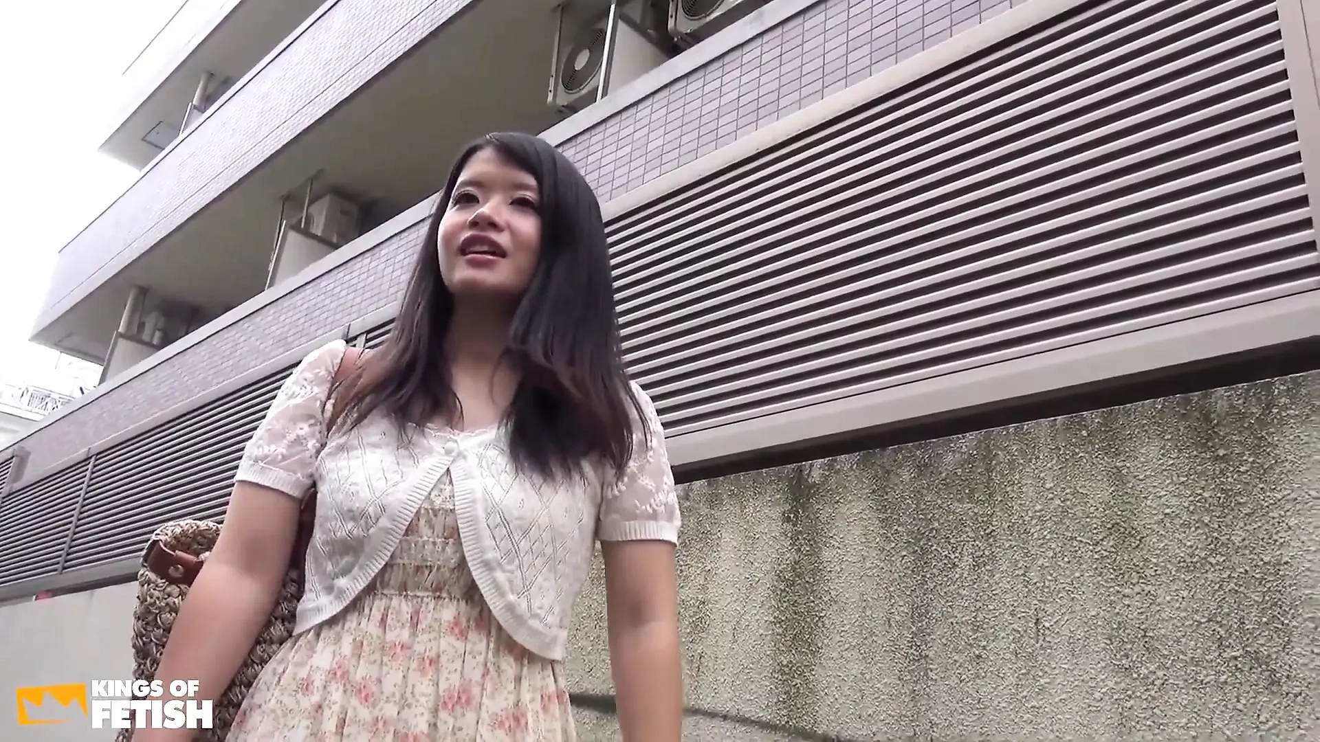 “Japanese teenager who is shy has her pubic hair area pleasured by a man during a porn interview”