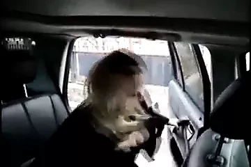 Sashka Vaseva sings and shows her amazing big boobs in a car