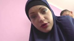 horny Muslim woman was caught while watching porn