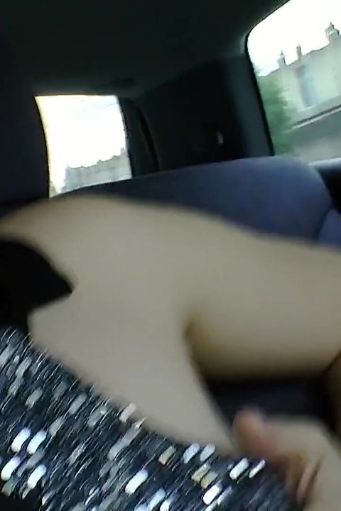 Driving in the car and showing off