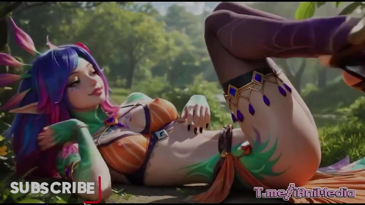 Horny Neeko in the Forest Bikini and Facial Cum