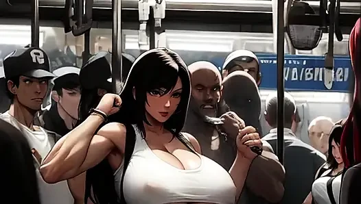 Tifa's Incredible Tits Get Noticed On The Midgar Train