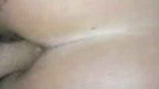 Fucking my my wife sexy asshole while pumping her pussy