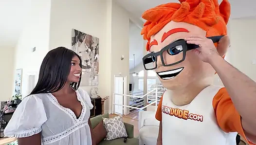 Ich habe athletisches ebenholz-schätzchen Poppy cox gecastet und sie endete auf meinem schwanz