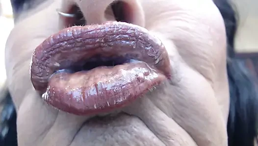 Asa altın parlak süper pucker yakın çekim