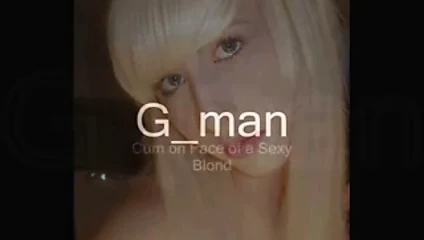 Seksi bir sarışının yüzünde Gman boşalmak (haraç)