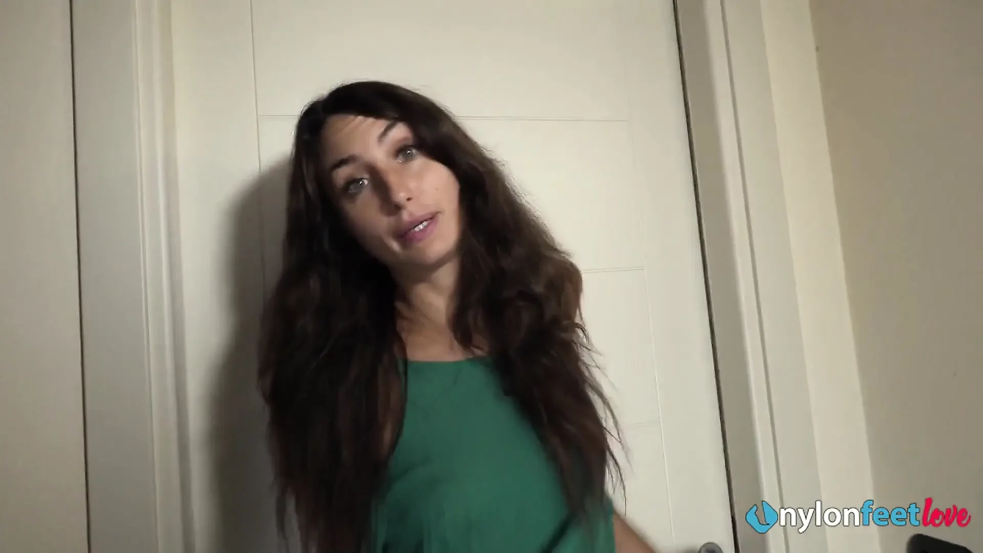 solo,pantyhose,massage,brunette