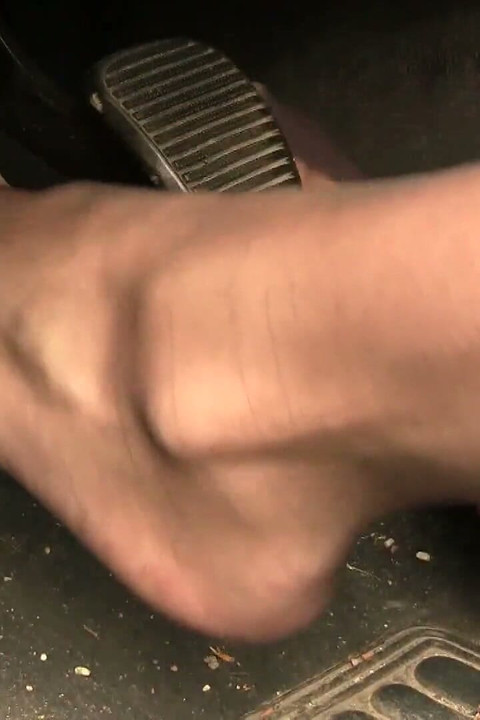 Reckless Pedal Pumping in Grey Laced Pantyhose