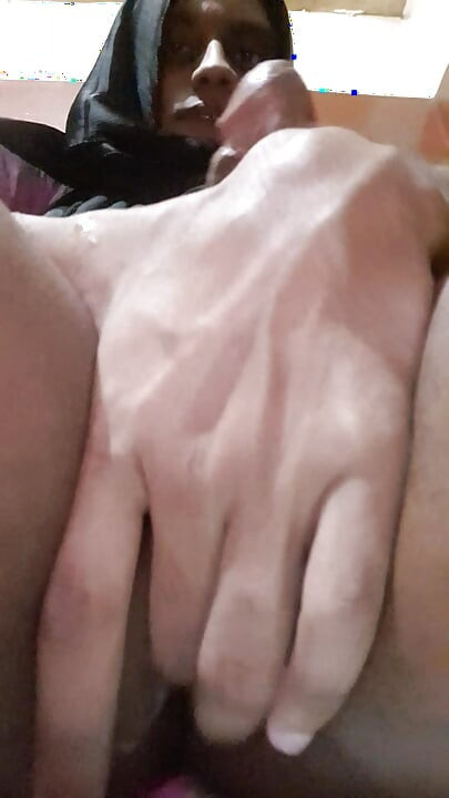 Asian sissy hijabi masterbation  fingering and spitt fetish